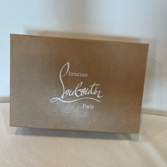 Christian Louboutin Black and Gold Studded Wallet - Picture 9 of 10